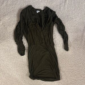 Splendid Dark Green Long Sleeve Dress